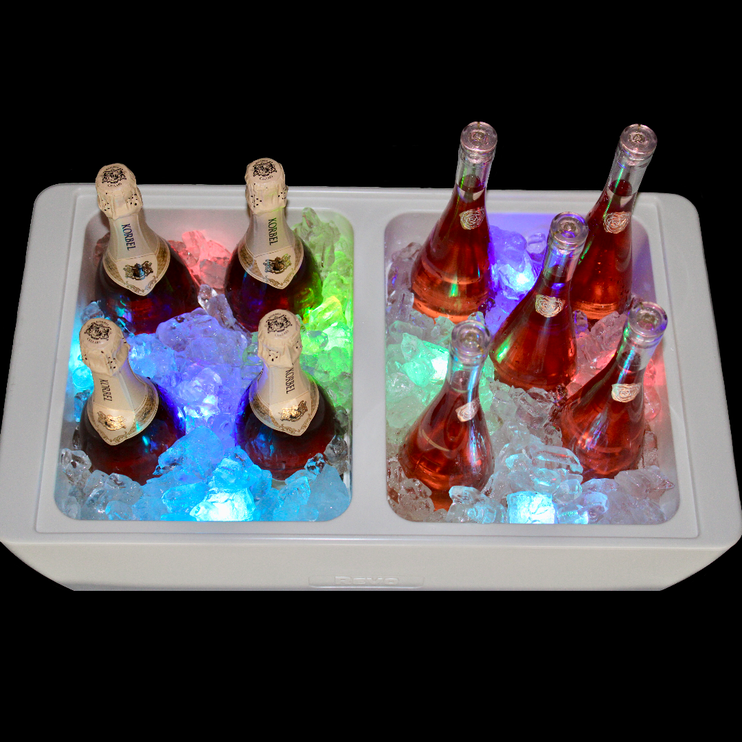REVO insulated beverage tub for ice bucket, beer bucket, wine bucket and champagne bucket. It also fits half size food trays, hot or cold.