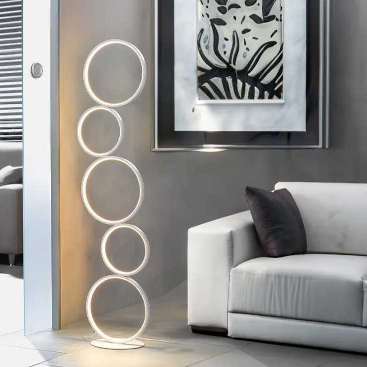 RGB Minimalist Circular Floor Lamp by EP Light