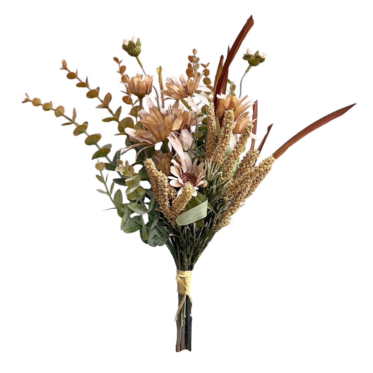 Artificial Daisy and Eucalyptus Flower Bouquet for Home Decor - Perfect Floral Arrangement by Sun Decorer