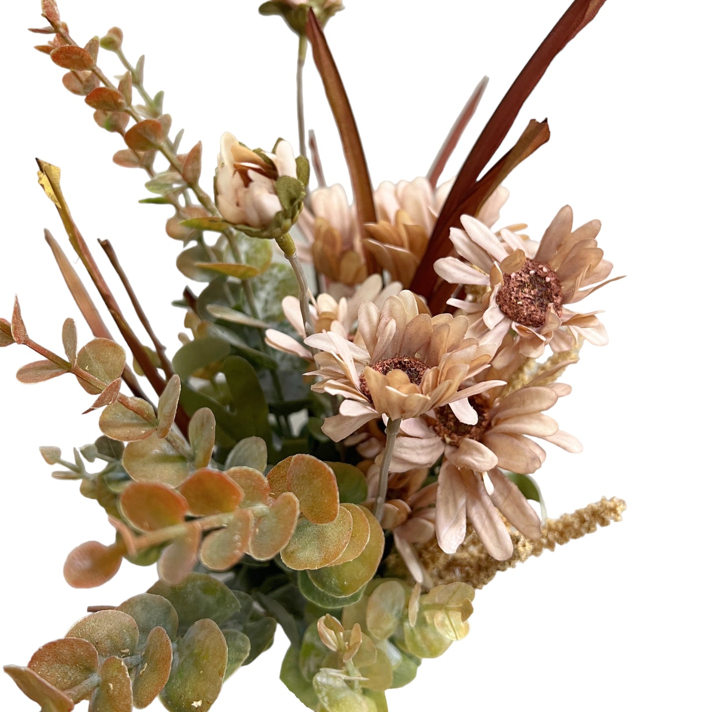 Artificial Daisy and Eucalyptus Flower Bouquet for Home Decor - Perfect Floral Arrangement by Sun Decorer