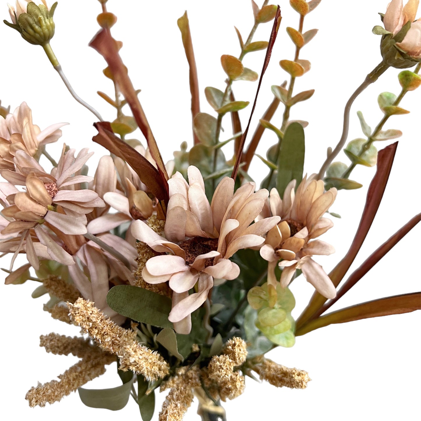 Artificial Daisy and Eucalyptus Flower Bouquet for Home Decor - Perfect Floral Arrangement by Sun Decorer