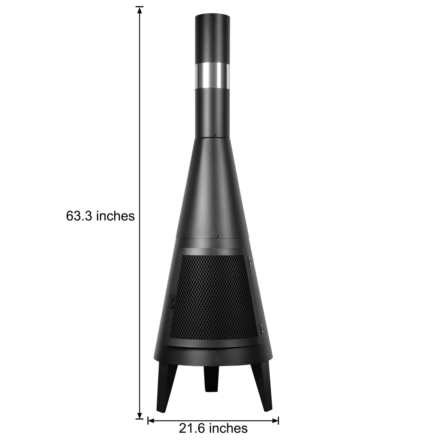 Modern Mesh Chiminea Fireplace by EP Light
