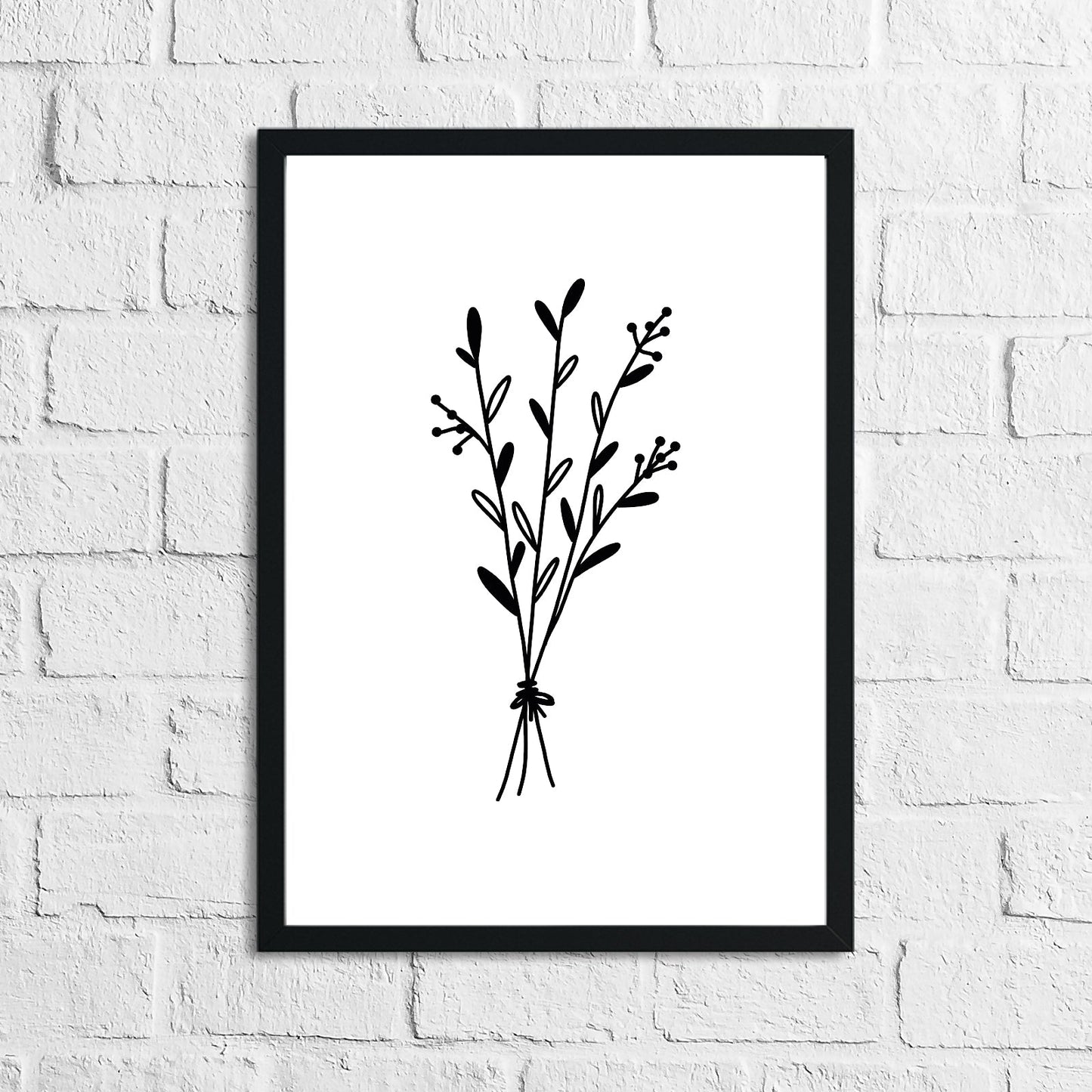 Flower 4 Simple Line Work Bedroom Home Wall Decor Print by WinsterCreations™ Official Store