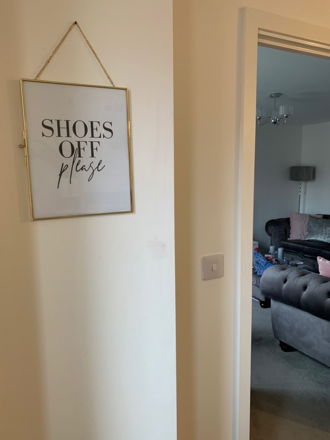 Shoes Off Please Simple Home Wall Decor Print by WinsterCreations™ Official Store