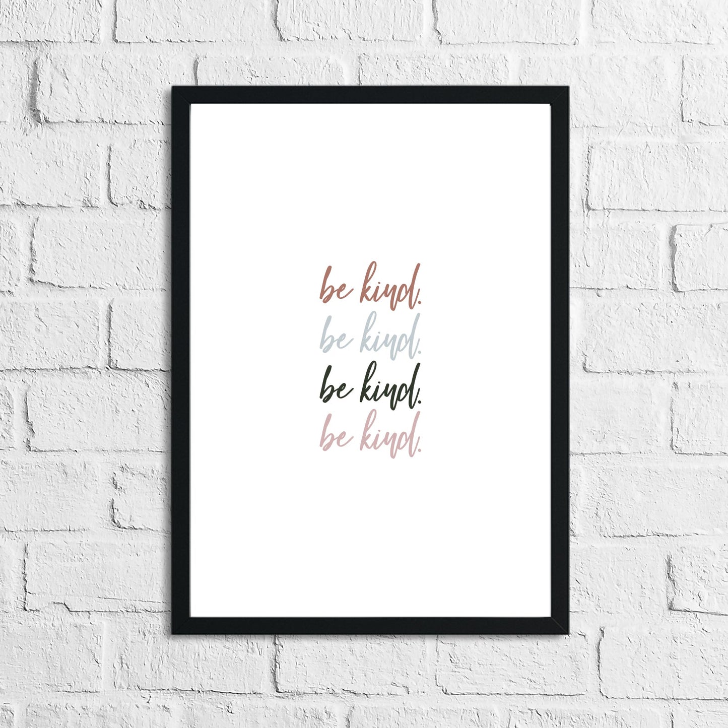Be Kind Be Kind Inspirational Wall Decor Home Quote Print by WinsterCreations™ Official Store
