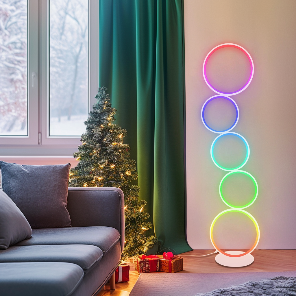 RGB Minimalist Circular Floor Lamp by EP Light