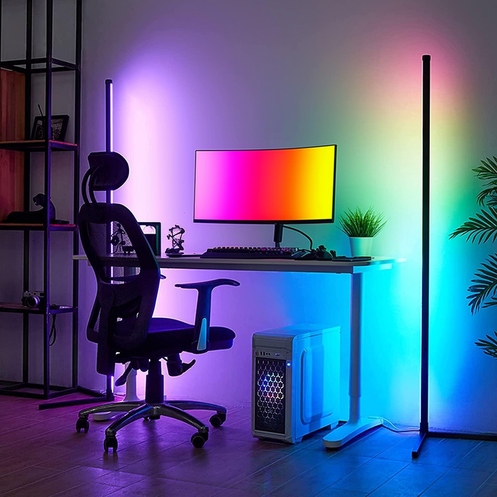 RGBCW Corner Floor Lamp by EP Light