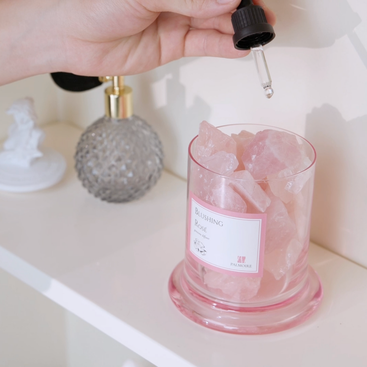 Blushing Rosé Gemstone Diffuser - PALMOIRE
