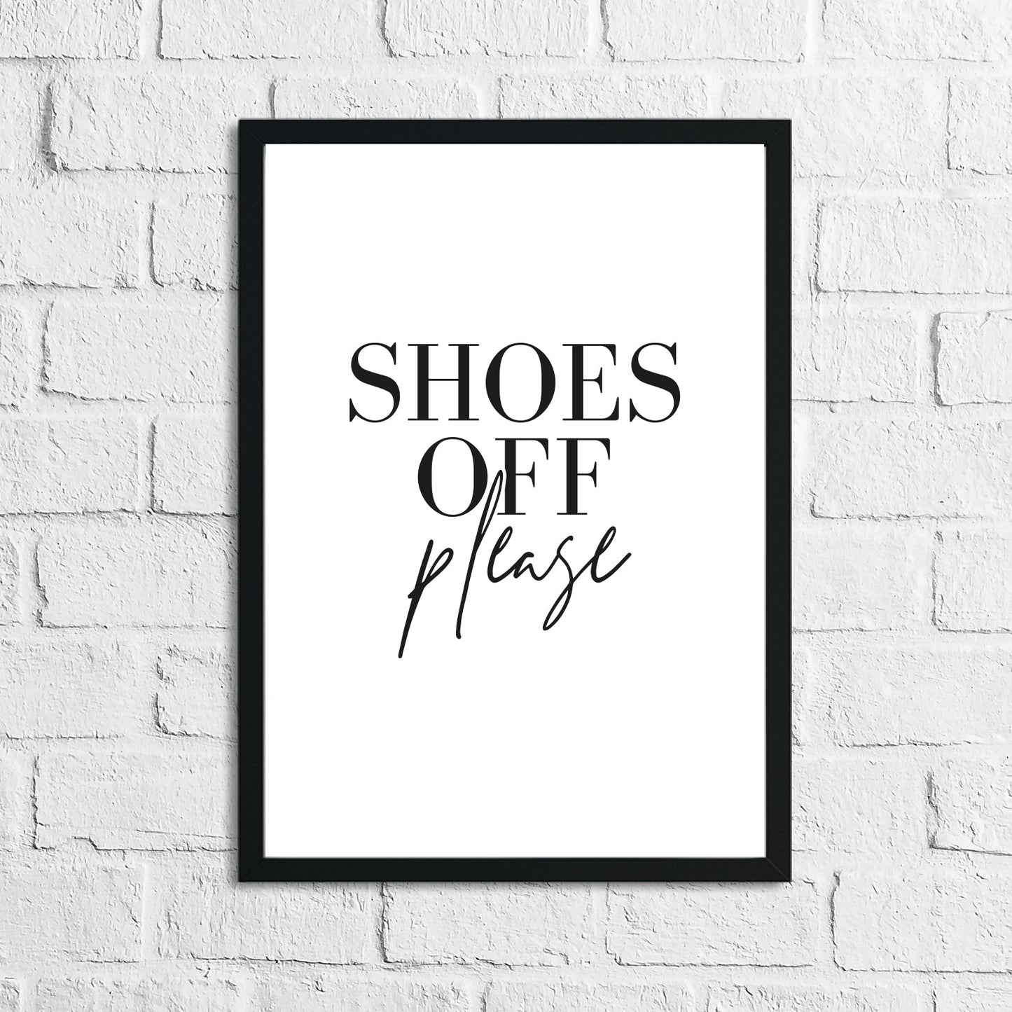 Shoes Off Please Simple Home Wall Decor Print by WinsterCreations™ Official Store