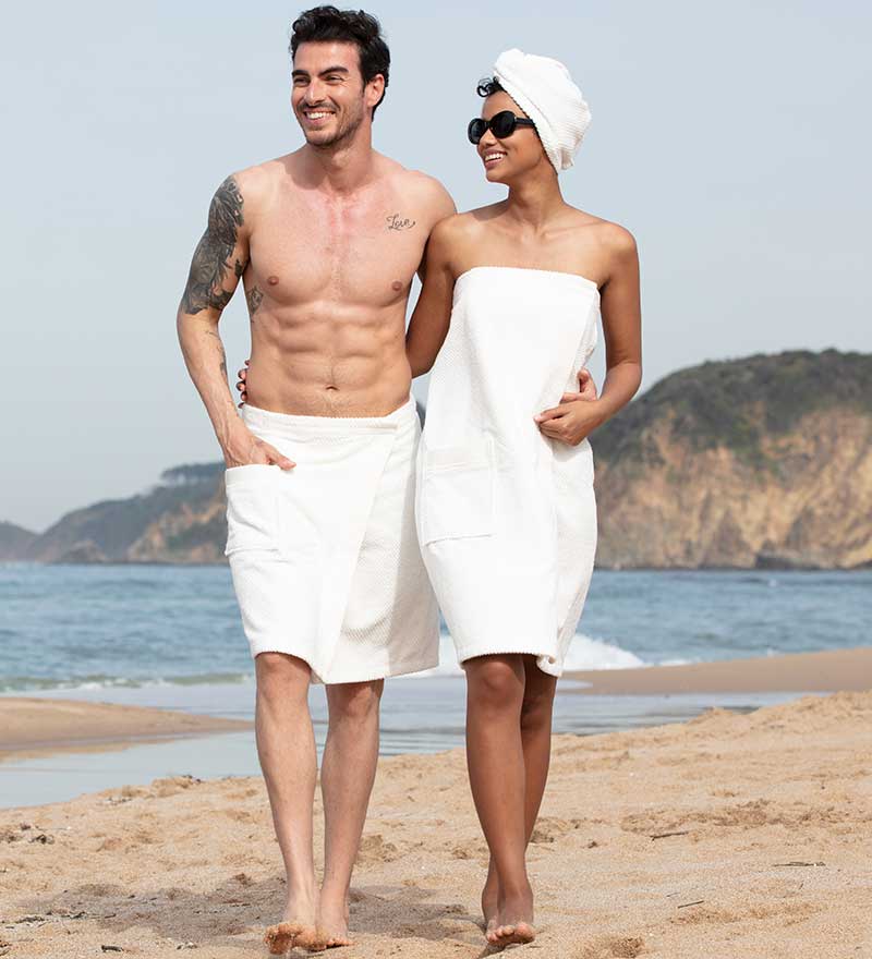Women's Towel Wrap White