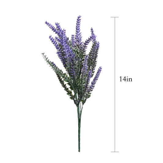 Set of 4 Artificial Lavender Stems for Home Decor by Sun Decorer