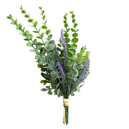 Faux Camellia Lavender Flower Bouquet Home Decor Flower Arrangement by Sun Decorer