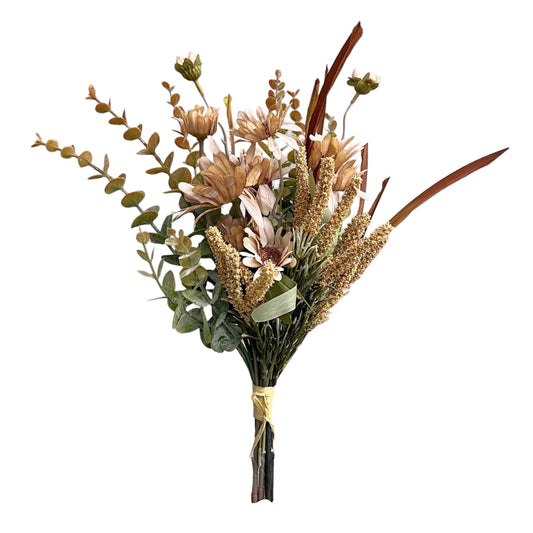 Artificial Daisy and Eucalyptus Flower Bouquet for Home Decor - Perfect Floral Arrangement by Sun Decorer