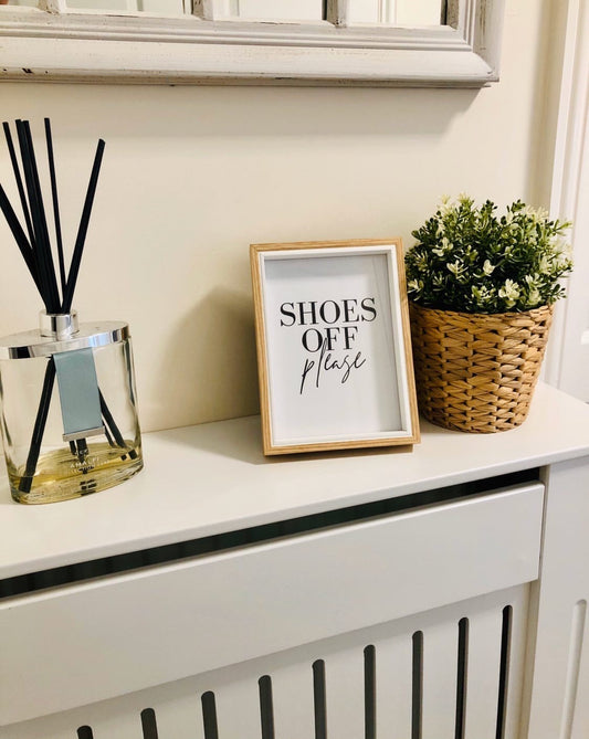 Shoes Off Please Simple Home Wall Decor Print by WinsterCreations™ Official Store