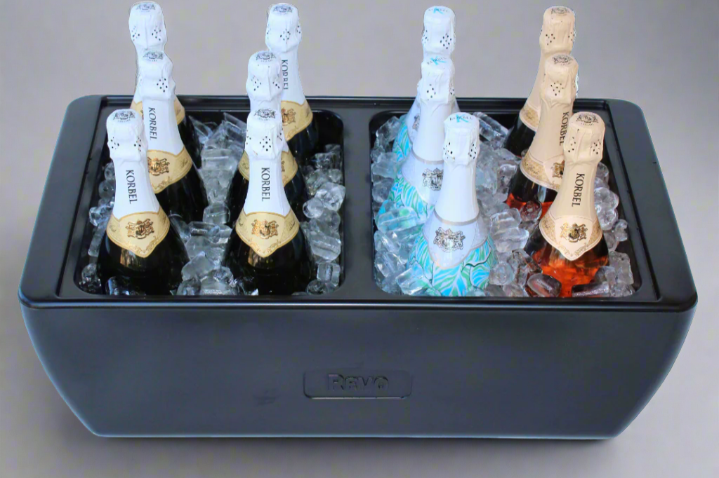 REVO insulated beverage tub for ice bucket, beer bucket, wine bucket and champagne bucket. It also fits half size food trays, hot or cold.