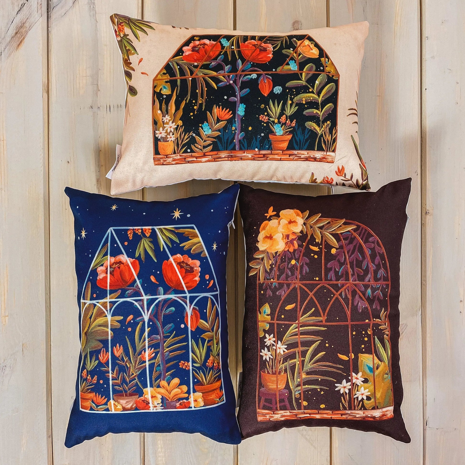 Floral Greenhouse | Pillow Cover | 18x12 | Greenhouse Floral Arraignment | Pillow | Throw Pillow | Home Decor | Cute Home Decor | Gift UniikPillows