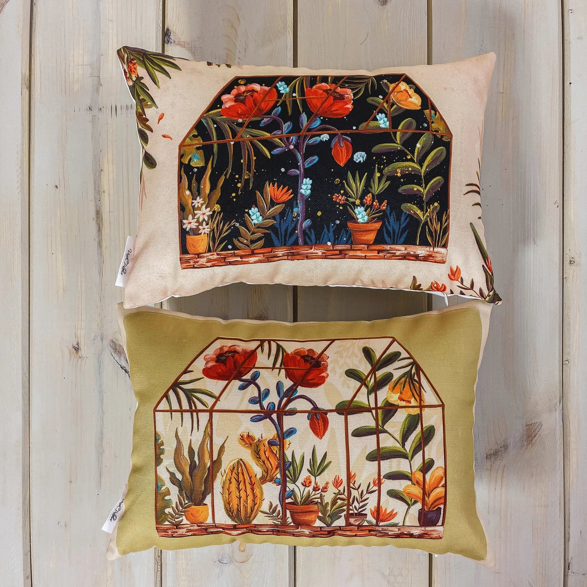 Floral Greenhouse | Pillow Cover | 18x12 | Greenhouse Floral Arraignment | Pillow | Throw Pillow | Home Decor | Cute Home Decor | Gift UniikPillows