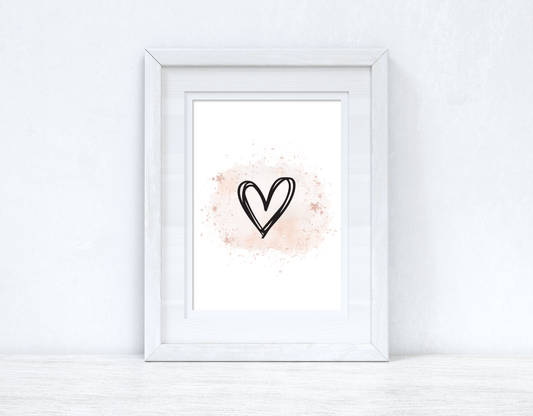 Heart On Rose Gold Simple Home Bedroom Wall Decor Print by WinsterCreations™ Official Store
