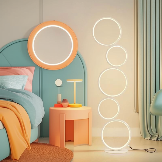 RGB Minimalist Circular Floor Lamp by EP Light