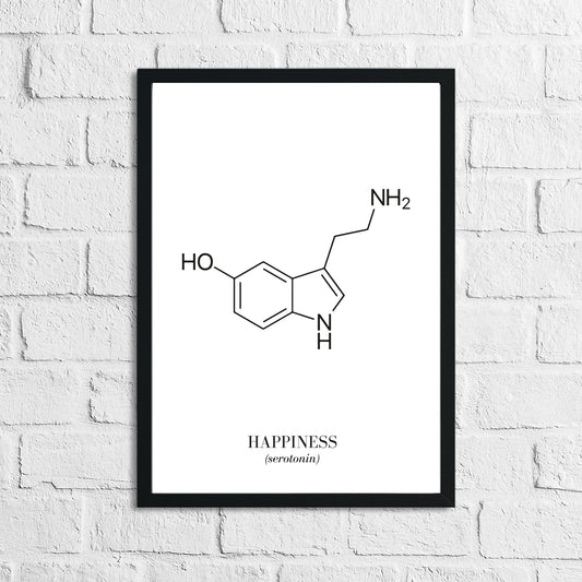 Happiness Chemical Home Inspirational Wall Decor Quote Print by WinsterCreations™ Official Store